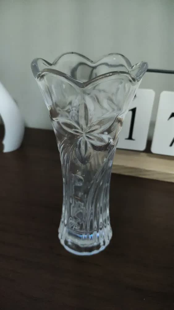 foto de Vaso De Vidro Rong Shan 18x10cm De Ø Na Caixa Cor Transparente