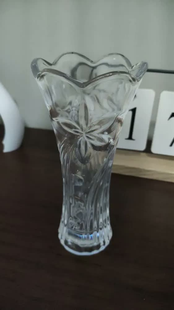 foto de Vaso De Vidro Rong Shan 18x10cm De Ø Na Caixa Cor Transparente