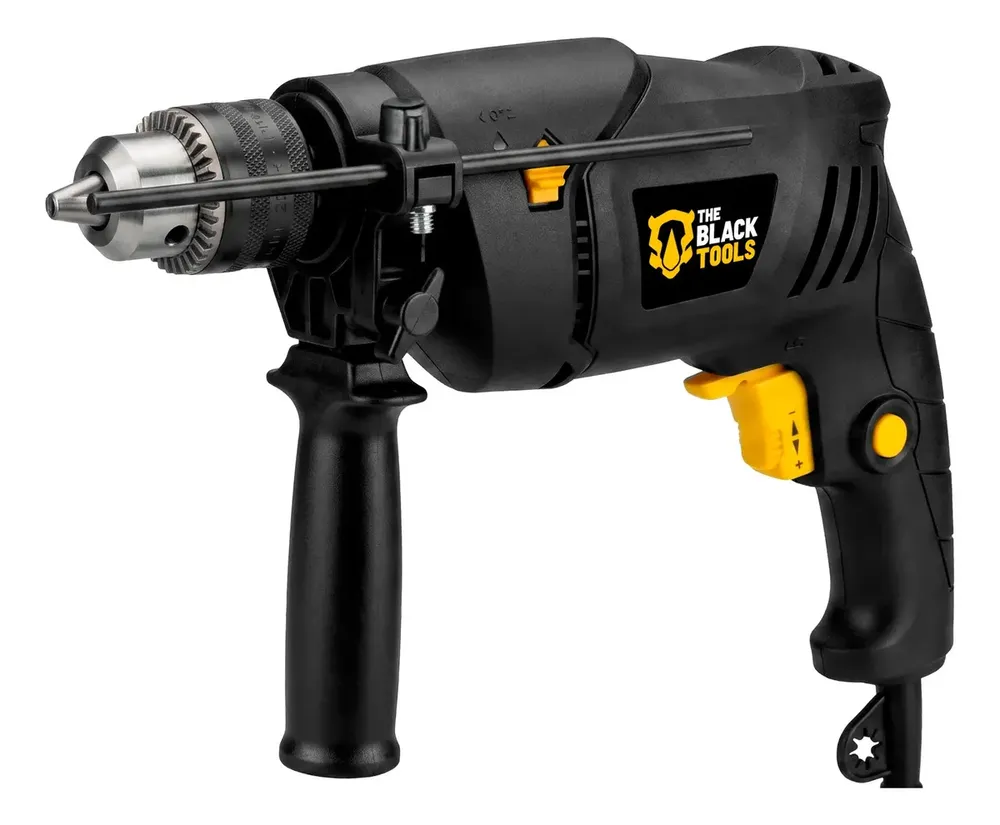 foto de Furadeira De Impacto Profissional 1/2 Pol 13mm 750w Tbf750 Função Reversa Controle de Velocidade 127V The Black Tools