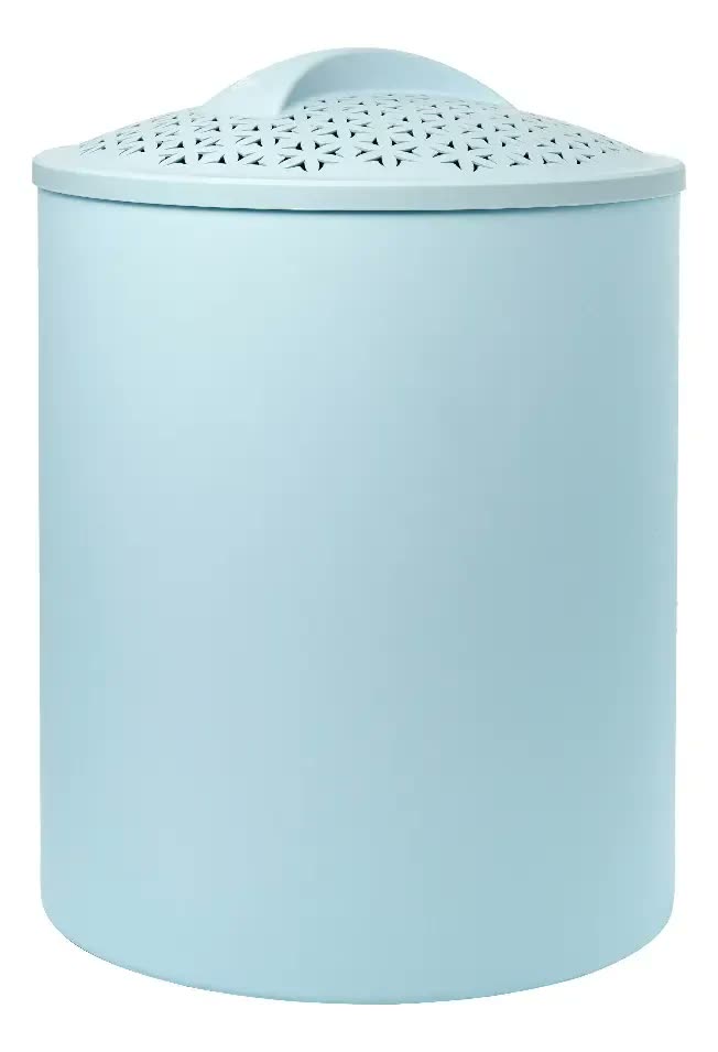 Cesto Antiviral Baby Mel 10L Azul para Roupas de Bebê