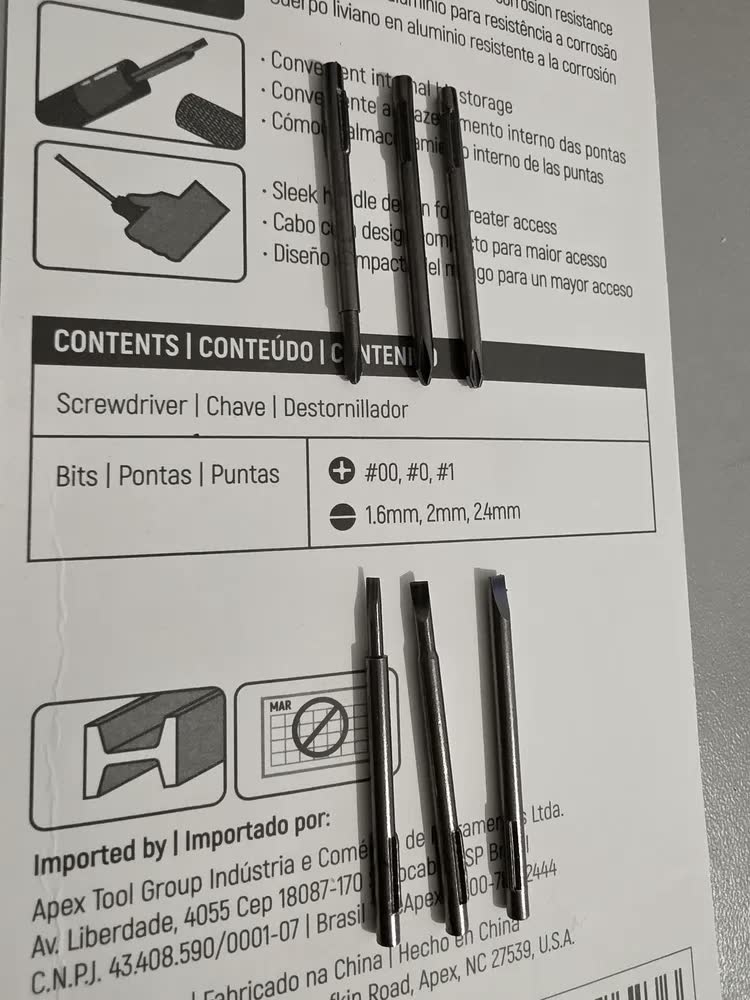 foto de Kit Chave De Fenda E Phillips 6 Peças Para Eletronica