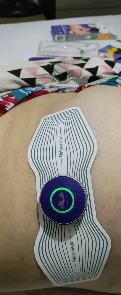 foto de Massageador Portátil Fisio Tens Control Anvisa Eletrochoque Cor Cinza