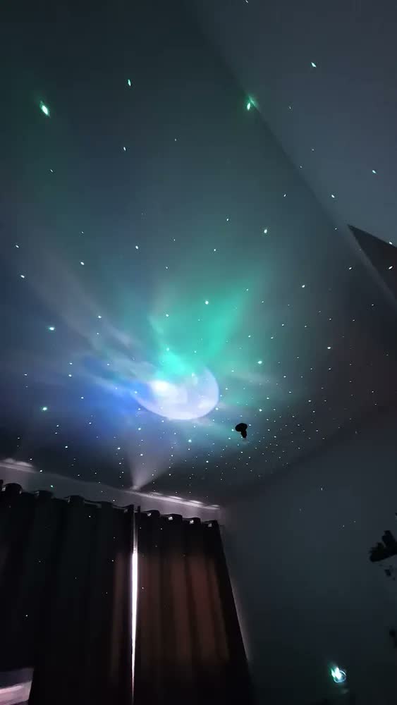 foto de Projetor Astronauta Lua Galaxia Infantil Abajur Led Menino Cor da cúpula Preto Cor da estrutura Branco