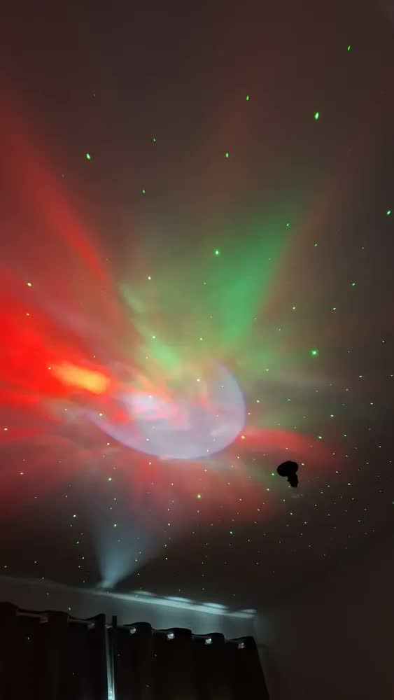 foto de Projetor Astronauta Lua Galaxia Infantil Abajur Led Menino Cor da cúpula Preto Cor da estrutura Branco