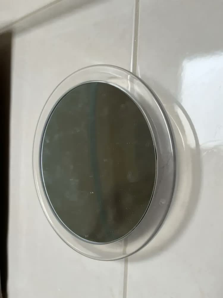 foto de Espelho Aumento 10x Zoom Com Ventosas Fixadoras Mr-02 Klass Vough Cor da moldura Branco