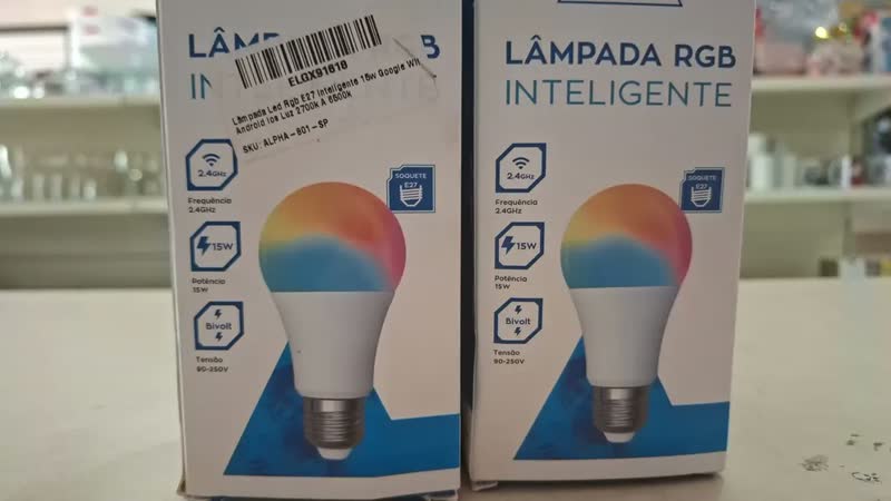foto de Lâmpada Inteligente Aitek Alpha-800 RGB 9W 810 Lumens Wi-Fi Alexa E27