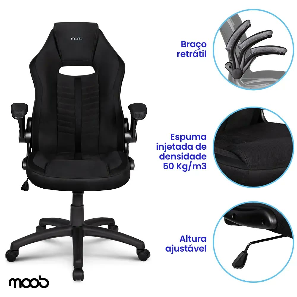 Cadeira De Escritório Presidente Moob Force Giratória