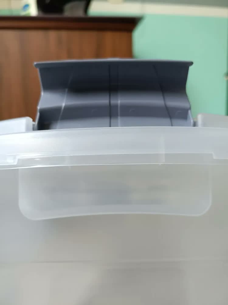 foto de Caixa Organizadora Plástica Transparente Uninjet 56 Litros Com Tampa