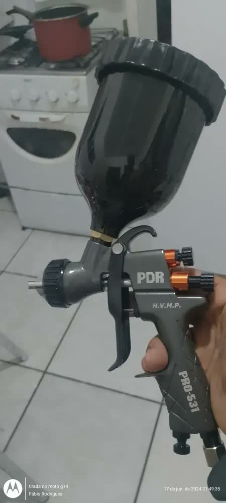 foto de Pistola De Pintura Hvmp Pdr Pro-531p Bico 1,2mm 600ml P31p