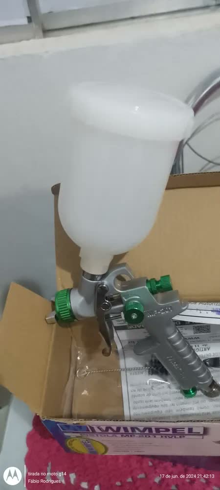 foto de Pistola De Pintura Hvmp Pdr Pro-531p Bico 1,2mm 600ml P31p