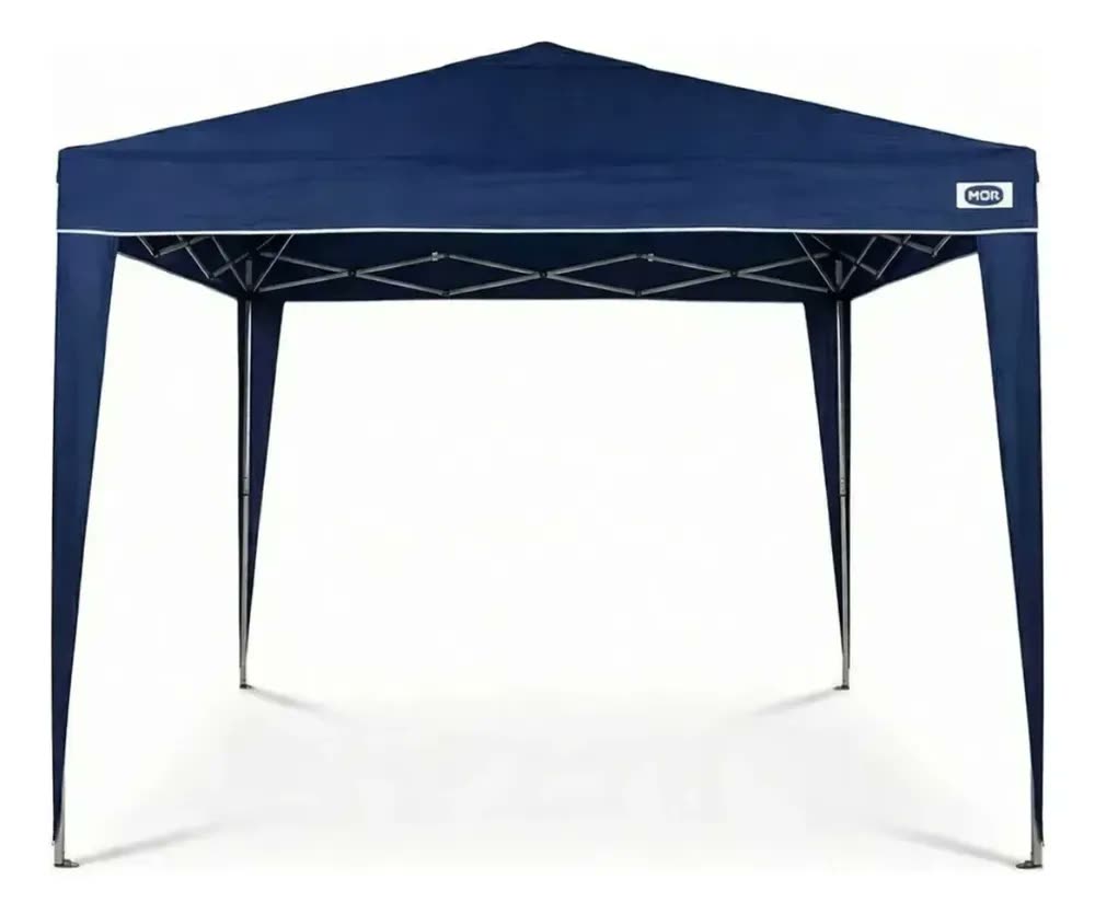 foto de Tenda Gazebo MOR X-Flex Oxford Azul 3x3m Sanfonado Articulado Pé Alumínio + Bolsa de Transporte
