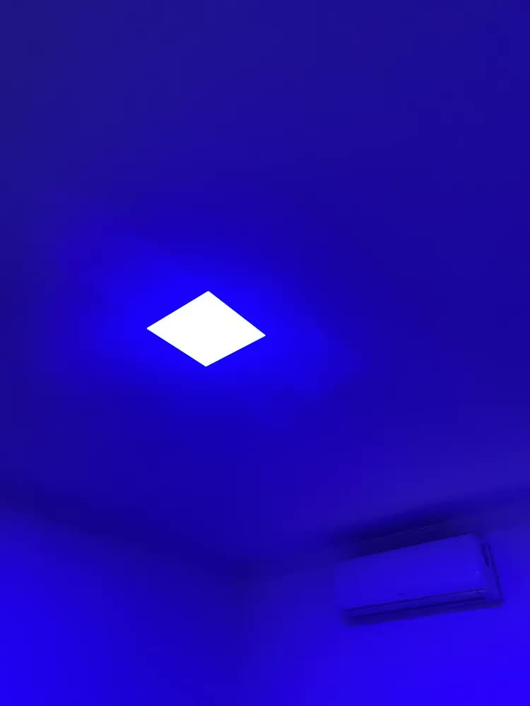 foto de Ekaza Painel Led Inteligente Wifi 24w Rgb Embutir Quadrado Branco