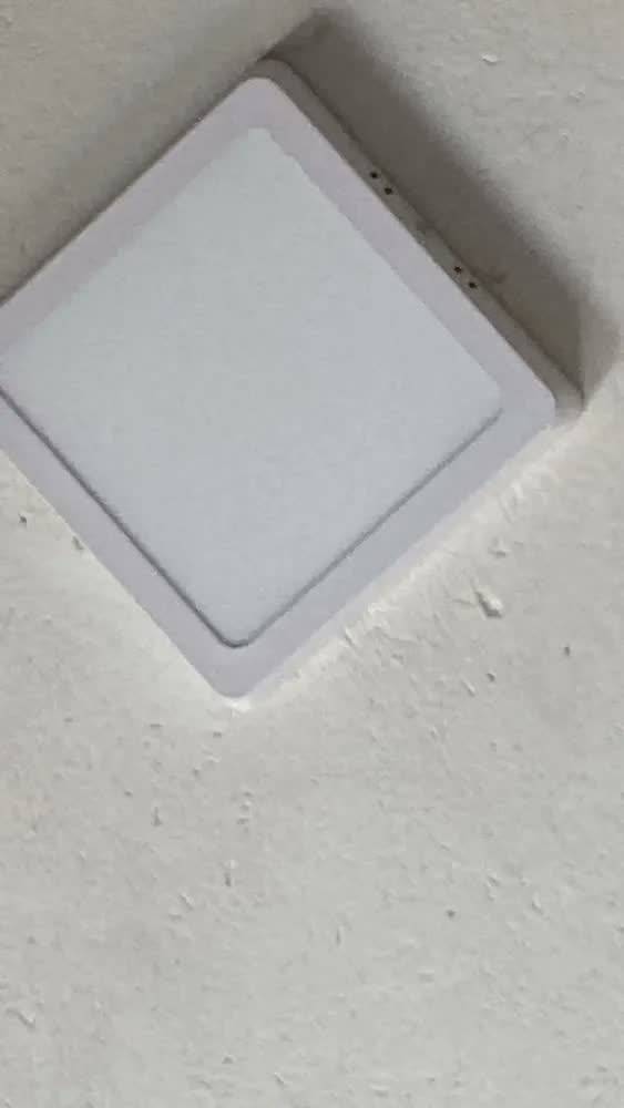 foto de Painel Plafon Luminária Led Sobrepor Quadrado 12w 6500k Cor Branco Bivolt