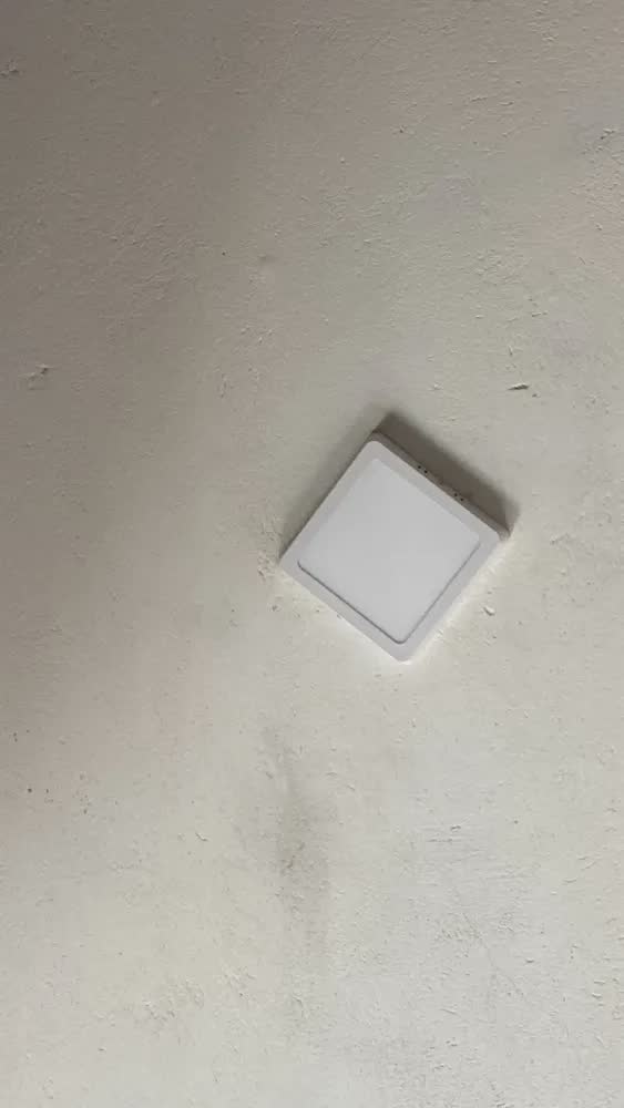 foto de Painel Plafon Luminária Led Sobrepor Quadrado 12w 6500k Cor Branco Bivolt