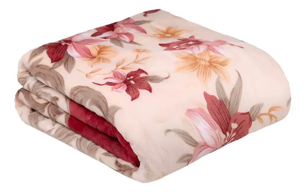 foto de Cobertor Jolitex Ternille Kyor Kyör plus casal cor carmim chamonix com design chamonix de 220cm x 180cm