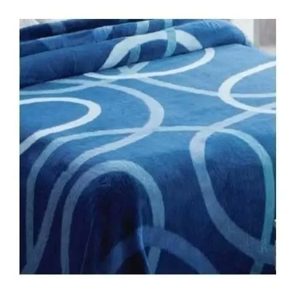 foto de Cobertor Casal Jolitex Ternille 100% Poliéster Avalon Azul 220x180cm