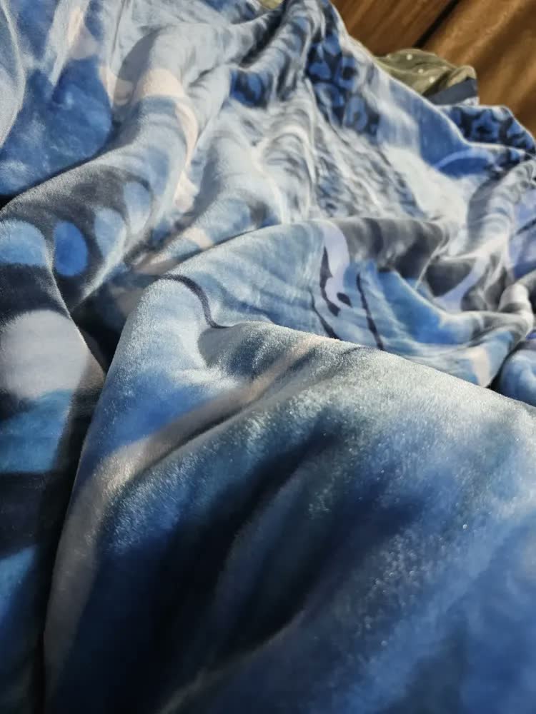 foto de Cobertor Solteiro Azul Jolitex Ternille Mickey 100% Poliéster