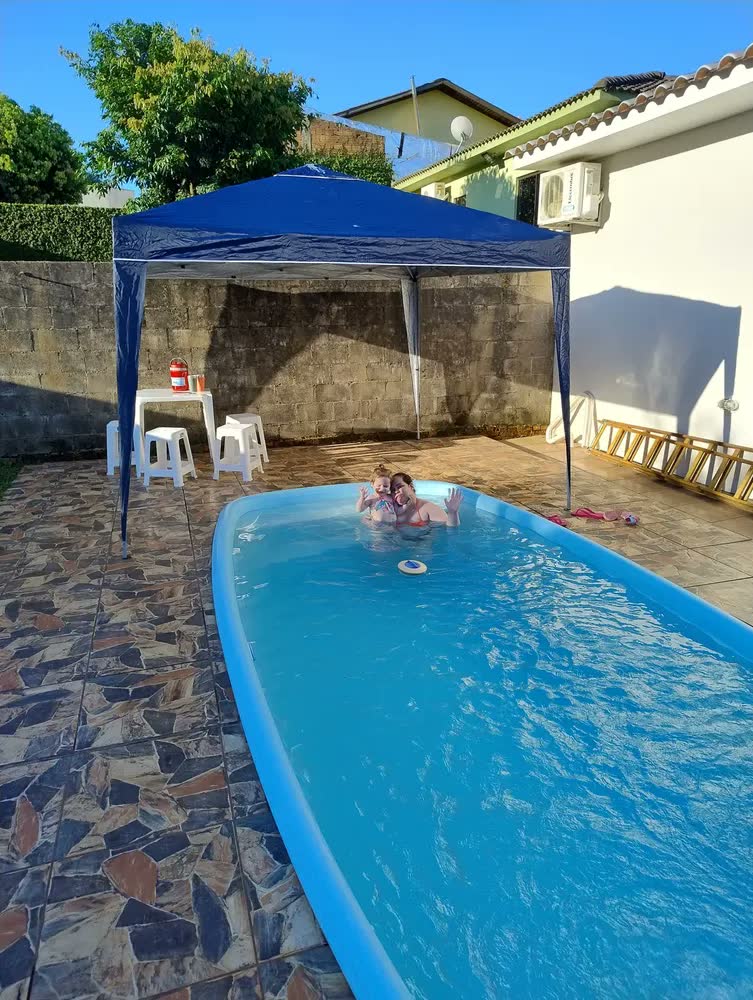 foto de Tenda Sanfonada Gazebo 3x3m Barraca Ar Livre - X-Flex Oxford Azul Mor