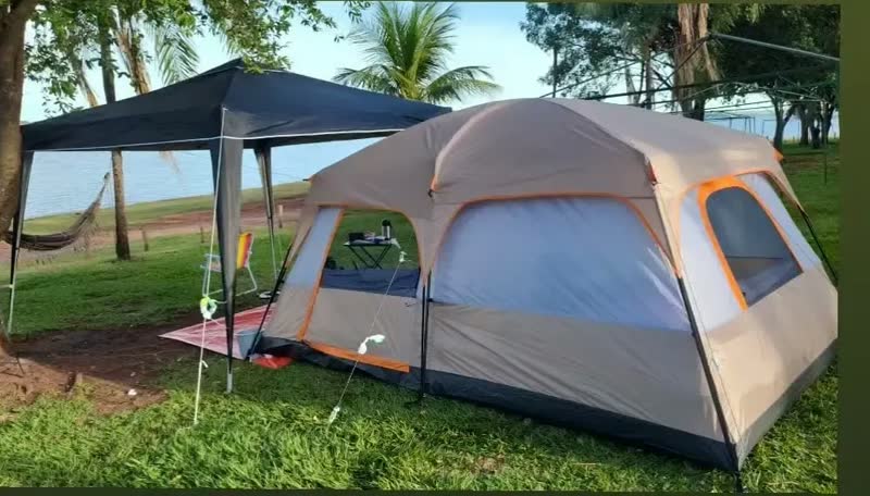 foto de Tenda Sanfonada Gazebo 3x3m Barraca Ar Livre - X-Flex Oxford Azul Mor