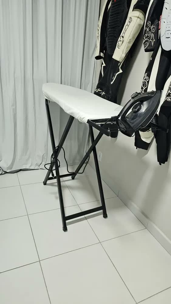 foto de Mesa De Passar Suprema Jumbo Açomix Estrutura Reforçada Porta-Ferro Dobravel