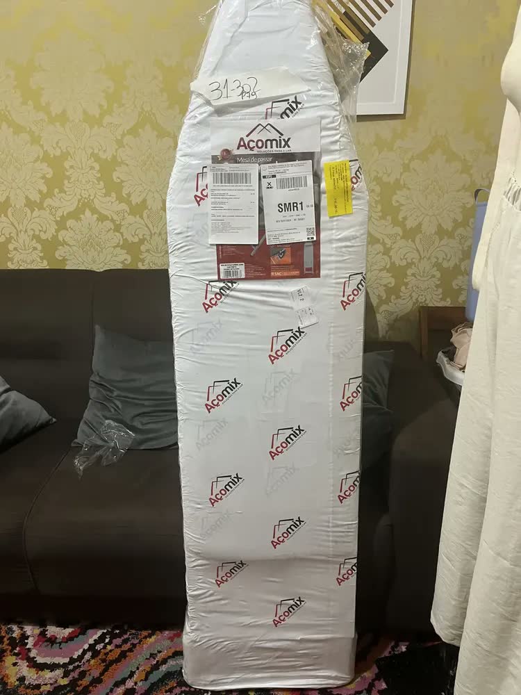 foto de Mesa De Passar Suprema Jumbo Açomix Estrutura Reforçada Porta-Ferro Dobravel
