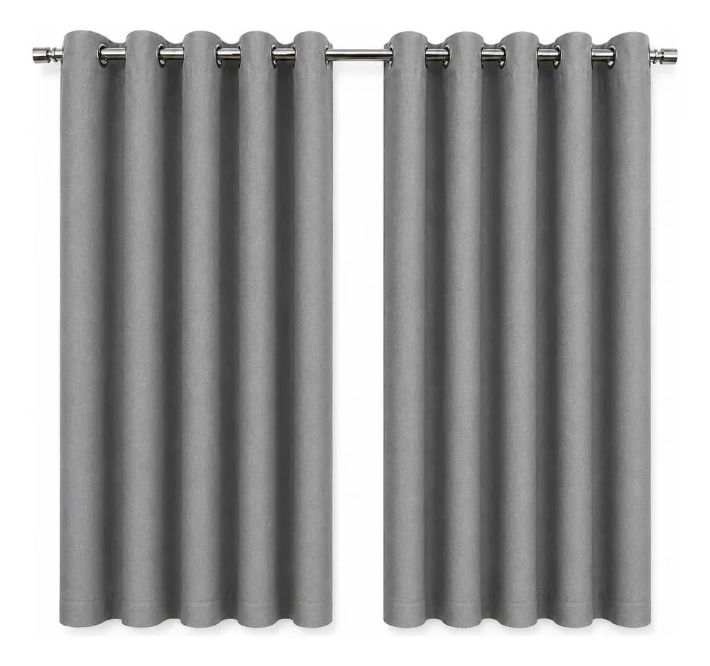 Cortina Blackout Liso 2,00 X 1,80 Blecaute Bloqueia 100% Cor Cinza