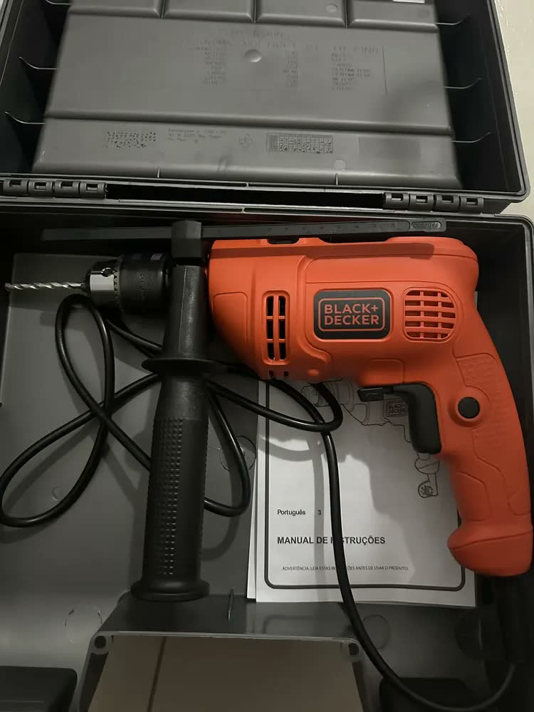 foto de Furadeira Impacto 1/2 Martelete Reversível 560w B&d Cor Laranja