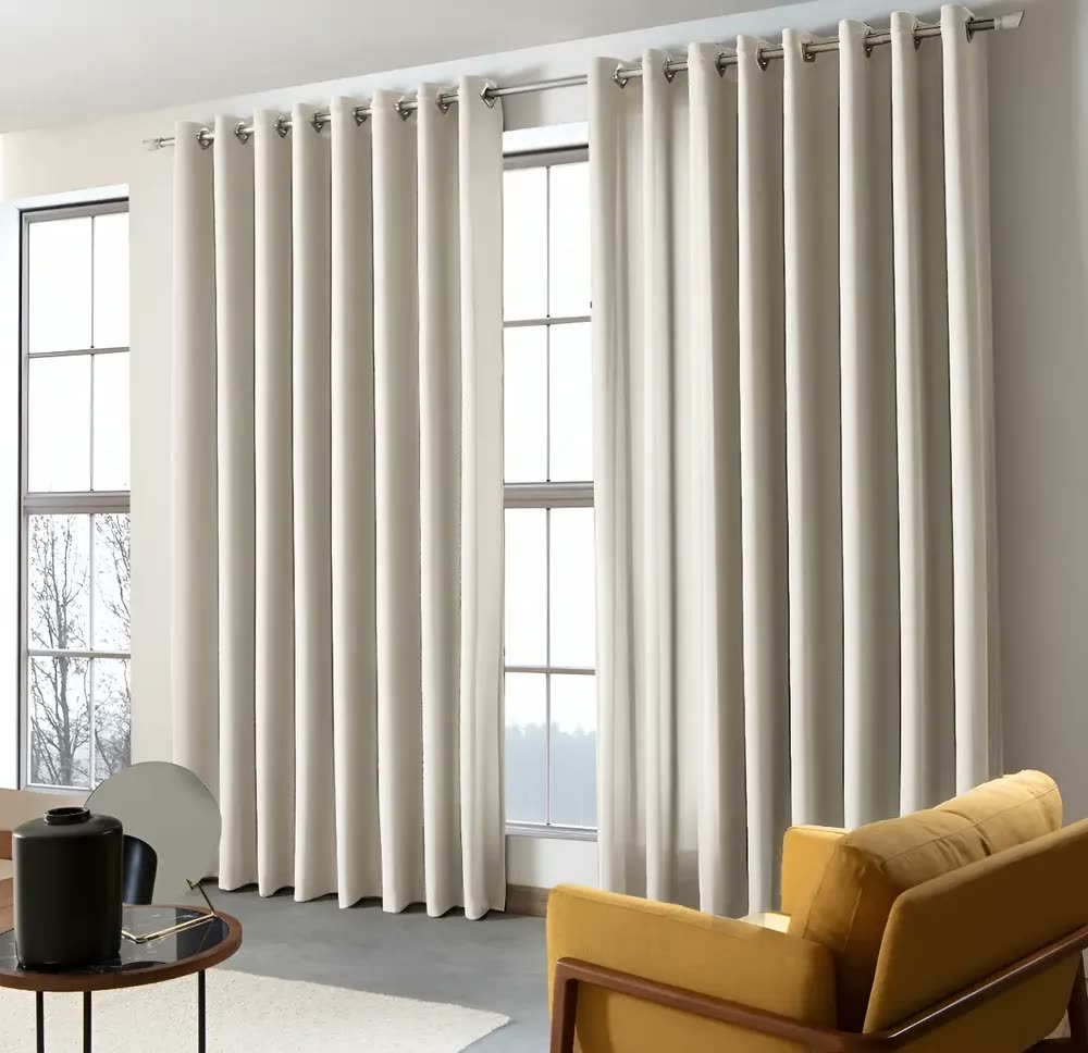 Cortina Voil Linho C/ Forro Microfibra 4,00x2,60 Quarto Sala Cor Palha