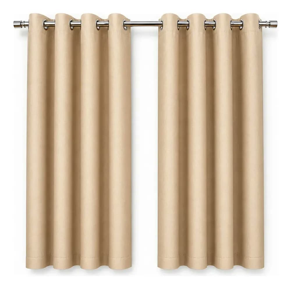 Cortina Blackout Em Tecido 2,80 X 1,80 Corta Luz 100% Cor Bege