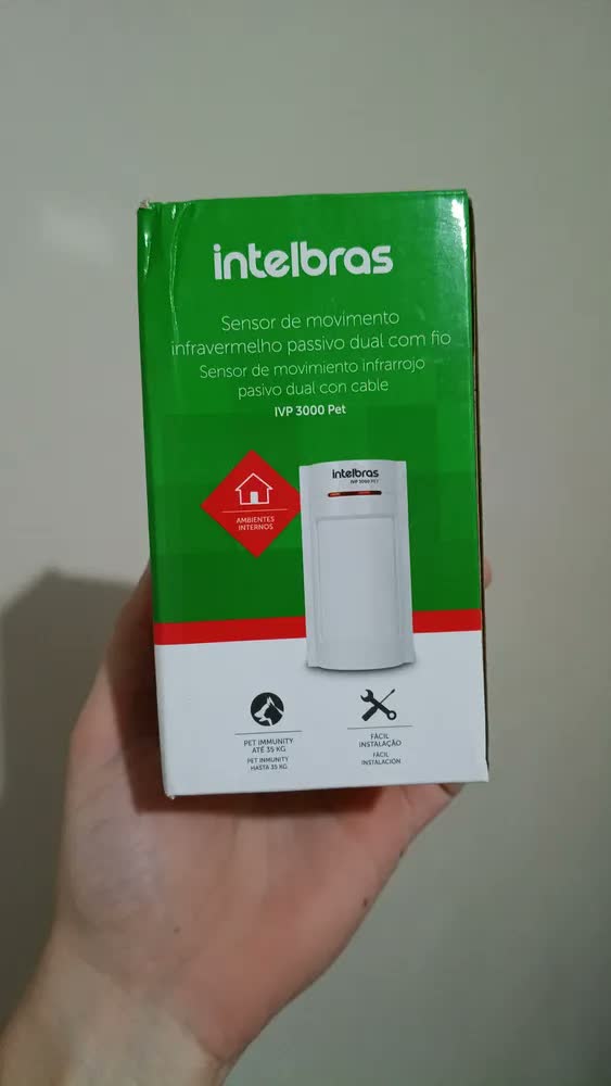 foto de Sensor Intelbrás Infravermelho Pet Ivp300pet 35kg 12x12m