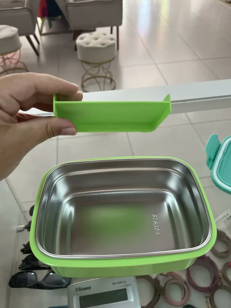 foto de Lancheira Bento Box Inox Antivazamento Bubazoo Dino Buba