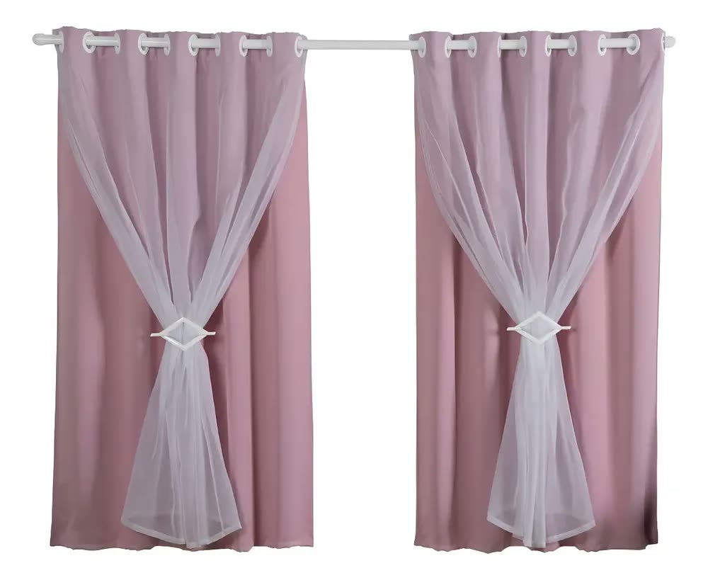 Cortina Para Quarto Infantil 2.70x1.70 Tecido Blackout Liso