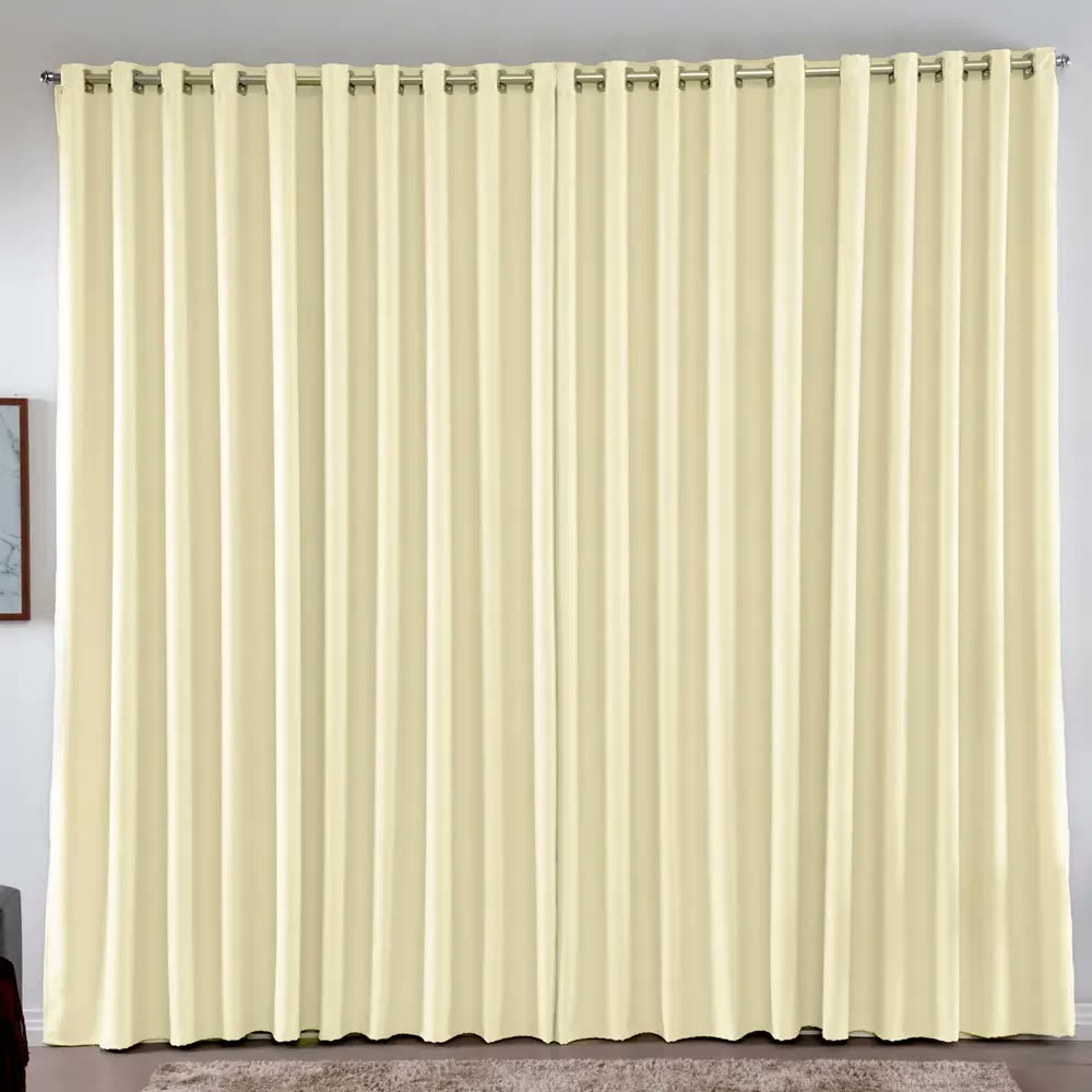Cortina 2.00 x 1.80 m Blackout Blecaute Palha Corta Luz Em Tecido Grosso Para Quarto E Sala Casa Laura Enxovais