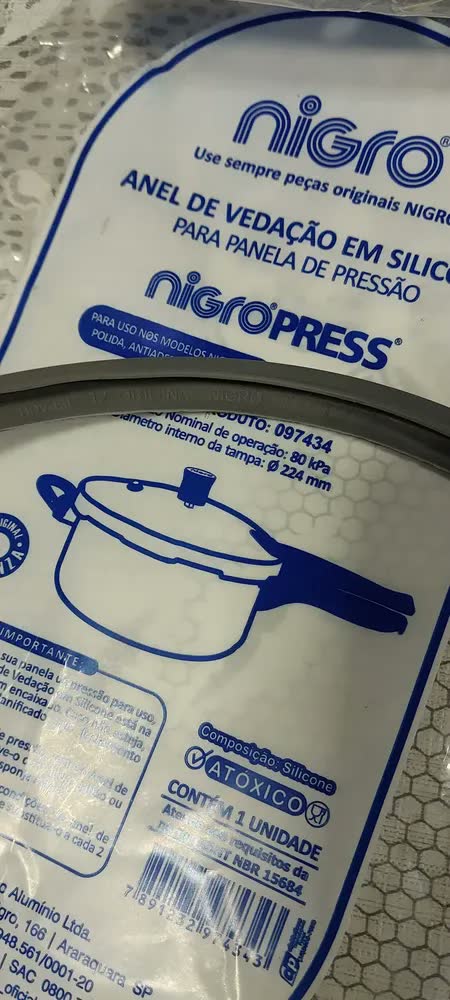 foto de Anel Silicone Panela Pressão Profissional 3-6L Nigro Press