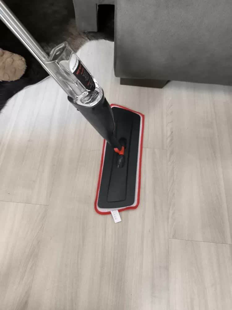 foto de Vassoura Magica Esfregao Spray Mop Rodo Reservatorio Cor Preto