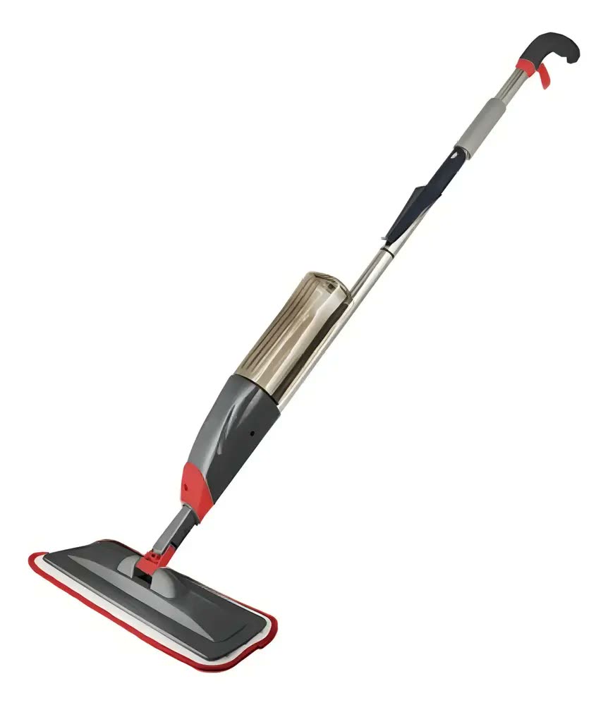 Vassoura Magica Esfregao Spray Mop Rodo Reservatorio Cor Preto