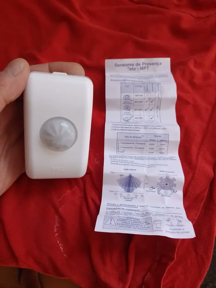 foto de Sensor de Presença Teto 360° 8m MarGirius MPT-40S Branco Bivolt