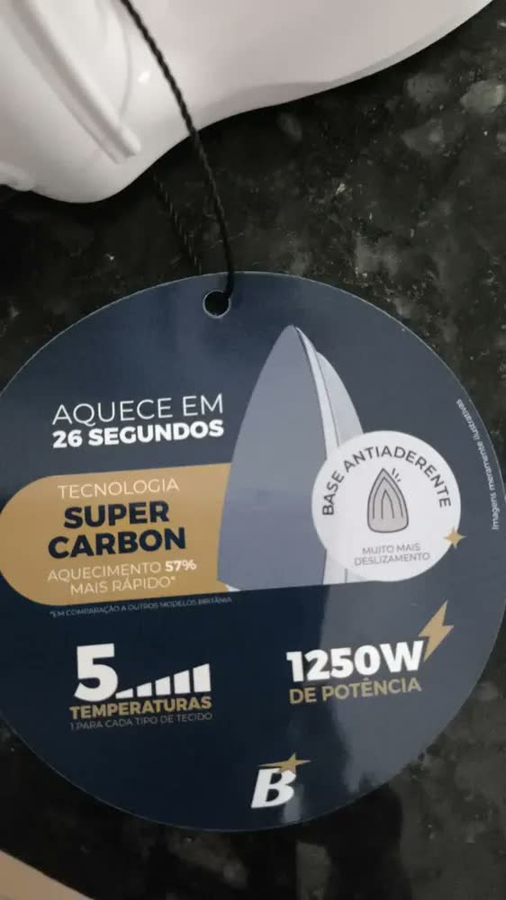 foto de Ferro De Passar Britânia Bfs30 5 Temperaturas 1250w Cor Branco