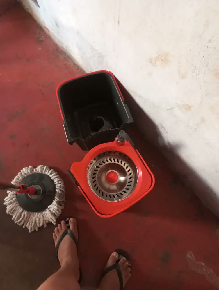 foto de Mop Giratório Powermaid Desmontável Cesto Inox