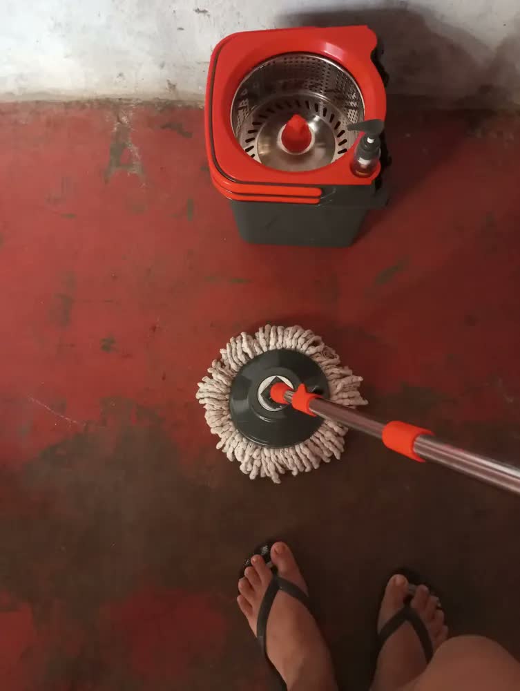 foto de Mop Giratório Powermaid Desmontável Cesto Inox