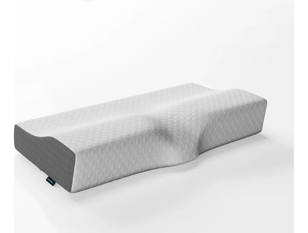 Travesseiro Cervical Nasa - Coluna Relax - Carvão Ativado Cor branco e cinza