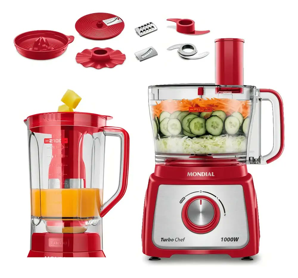 Multiprocessador Turbo Chef 9 em 1 Mondial 1000W MPN-01-RF