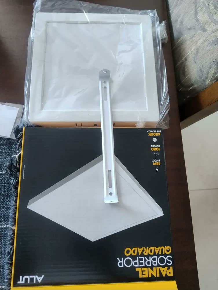 foto de Kit 10 Painel Plafon Sobrepor Led 18w Quadrado 6500k Branco Frio - Cod: 399181377 Easy By Avant