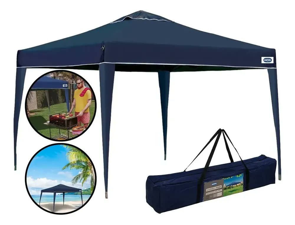 foto de Gazebo Dobrável Mor 3x3m Para Praia e Campo, com Proteção UV e Bolsa de Transporte
