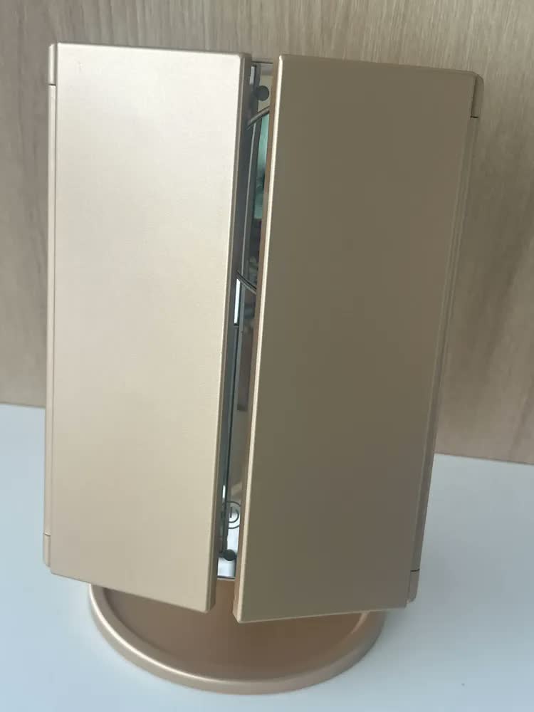 foto de Espelho De Mesa 22 Led Com Aumento Para Maquiagem Giratório Cor Da Moldura Branco