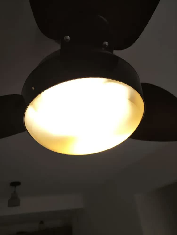 foto de Ventilador De Teto Inverter Elluz 3 Pás Branco E Cinza Com Controle Remoto Ventisol