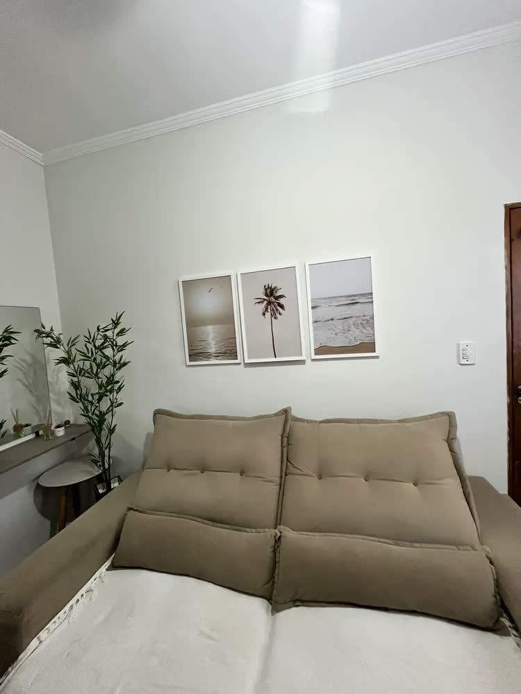 foto de Quadros Decorativos Boho Bege Praia Coqueiro Sala Quarto Lar