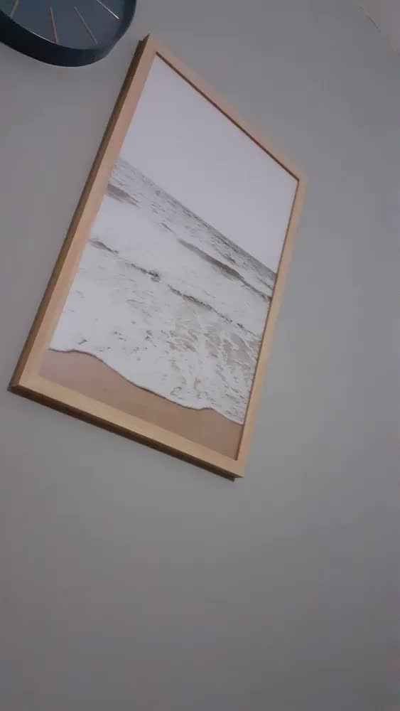 foto de Quadros Decorativos Boho Bege Praia Coqueiro Sala Quarto Lar