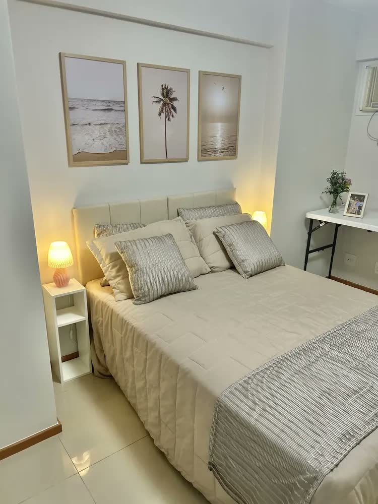 foto de Quadros Decorativos Boho Bege Praia Coqueiro Sala Quarto Lar