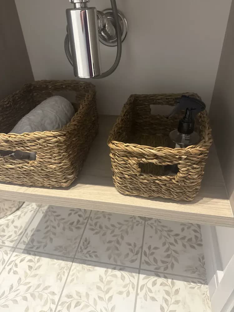 foto de Conjunto De Cestos Cachepot Decoração Quarto Sala Banheiro Cor Conj Cestas C/ Alça